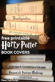 Harry Potter Book Covers Free Printables Paper Trail Design In 2020 Harry Potter Book Covers Harry Potter Decor Harry Potter Printables
