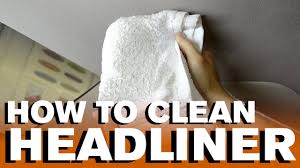 Clean the headliner in a car. Headliner Cleaning Value Kit