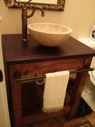 Brought to you by luxier, the premium brand in european designed bathroom and kitchen hardware. Hand Crafted Reclaimed Pine Vanity With Wood Top And Vessel Sink By Rustique Llc Custommade Com