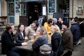 Outdoor bar table uk daily mail. Covid England Pub Beer Gardens Salons Non Essential Shops And Gyms Reopen As Lockdown Eases Daily Mail Online