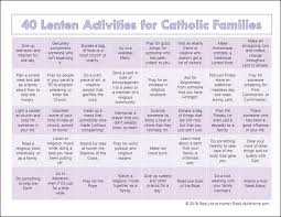 40 Lenten Activities For Catholic Families And Kids Free Printable Available In Both Color And Black And White Lenten Activities Catholic Lent Catholic Family