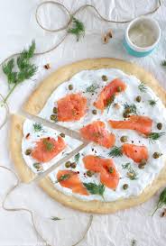 Smoked Salmon Pizza With Capers Del S Cooking Twist Recipe Smoked Salmon Pizza Salmon Pizza Summer Snacks