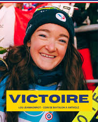 🇫🇷 Victoire de Lou Jeanmonnot sur le Sprint d'Antholz 🤩 5e victoire de  la saison pour notre biathlète grâce à un magnifique 10/10 derrière la  carabine 🥇 Merci Lou. Lou Jeanmonnot-Laurent