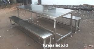 200 x 90 x 75 alami tebal 10 cm. Harga Berbagai Model Meja Cafe Stainless Atau Meja Makan Stainless Terbaru