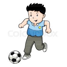 Последние твиты от football cartoons (@classiccartoon7). Boy Playing Football Cartoon Kid Play Stock Vector Colourbox