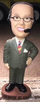GEORGE BLAHA BOBBLEHEAD DETROIT PISTONS ANNOUNCER HEADSET RADIO TV Cobo LCA  NBA
