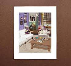 L'appartement de monica est l'endroit où tous les gangs partagent la vie et les petites choses banales qui se passait tous les jours. Monica S Apartment Living Room Friends Friends Tv Show Etsy In 2021 Monicas Apartment Apartment Living Room Apartment Living