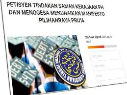 I think it is very stupid and come from people who don't read or even understand the manifesto is so simple, focusing on low hanging fruit, there is minimal direct impact to government coffer (except for gst in which the revenue. Lancar Petisyen Tuntut Janji Manifesto Pru14