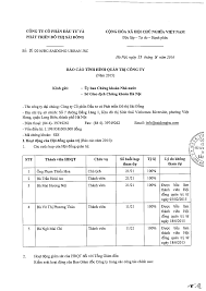 Số: 0 /2016/BC-SAIDONG URBAN JSC - Người quan sát