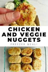 Freezer Ready Chicken And Veggie Nuggets Fit Mama Real Food Recipe Veggie Nuggets Veggie Chicken Nuggets Baby Food Recipes