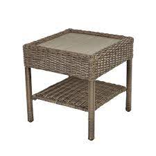 5 out of 5 stars, based on 2 reviews 2 ratings current price $64.99 $ 64. Hampton Bay Cambridge Gray Wicker Outdoor Side Table 65 17148g7 The Home Depot Wicker Side Table Outdoor Side Table Metal Outdoor Side Table