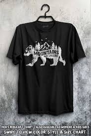 The Mountains Are Calling And I Must Go T Shirt Bear The Mountains Are Calling And I Must Go T Shirt Family Vacation Camping Adventure Outdoors Tee Mens Womens Kid Graphic By Kyandii Outdoors Tees Shirts Family Vacation Shirts
