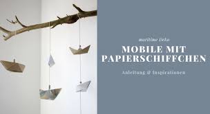 Zum origami mobile basteln braucht man lediglich papier einen bindfaden holzperlen und einen ast. Mobile Basteln Anleitung Fur Ein Papierschiffchen Mobile Lavendelblog