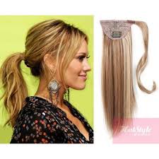 Man braid + fine hair. Clip In Ponytail Wrap Braid Hair Extension 24 Straight Mixed Blonde Hair Extensions Hotstyle