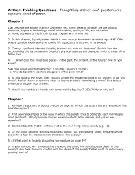 Anthem essay anthem, by ayn rand, depicts a futuristic society, an alleged utopia where everyone was created the same, no exceptions. Anthem Hw Packet