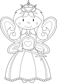 Girls love coloring and princess coloring pages are a great coloring sheet activity to keep them happy on a rainy day, as a loot bag stuffer for a birthday party, or any time a little girl they are great fun for preschool and kindergarten kids. Coloring Pages Fairy Princess Coloring Pages