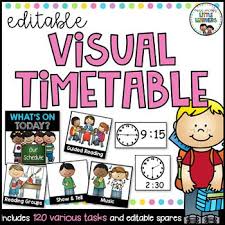 Visual Timetable Includes Editable Spares Visual Timetable Little Learners Classroom Organisation Primary