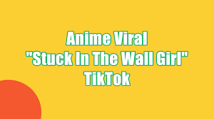 The youngster is actually standing behind a low wall that's made of the same . Konten Anime Viral Stuck In The Wall Girl Tiktok