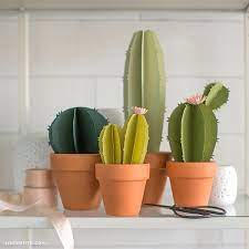 Then download our pattern and follow our super simple tutorial below. Diy Paper Cacti Plants In Terracotta Pots Lia Griffith