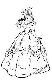 Belle fille glamour coûteux coiffure créative. Coloriages La Belle Et La Bete Films D Animation Album De Coloriages