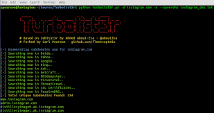 Github Anudeepnd Turbolist3r Subdomain Enumeration Tool With Analysis Features For Discovered Domains