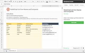 I go straight to my google docs templates folder. Build Email List From Names And Companies Spreadsheet Template In Google Sheets Blockspring