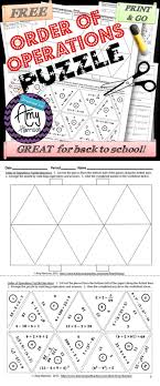 Try This Free Order Of Operations Puzzle That Is Great For Back To School In Grades 5 8 Sixth Grade Math Grade 6 Math Order Of Operations