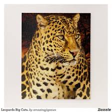 Leopards Big Cats Jigsaw Puzzle Zazzle Com In 2020 Leopard Drawing Big Cats Cat Jigsaw Puzzle