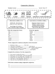 Before you go, don't forget to checkout our free esl lesson materials, including flashcards, board games, lesson. Comparative Adjectives Worksheet Grammar Syntactic Relationships