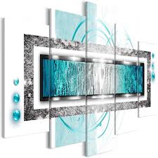 If you are looking for turquoise wall living room you are come to the right place. No Frame Modern 5 Panel Turquoise Canvas Wall Art Print Picture For Living Room Bedroom Home Office Decoration Wish