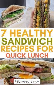 Toasted whole wheat english muffins with cooked egg whites, spinach, and tomato slices make a quick and healthy breakfast sandwich. 7 Healthy Sandwich Ideas For Lunch All Nutritious