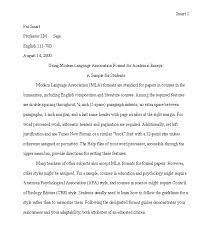 In the first line of the upper left corner you need to put your name, the date on the next line, then the course number and the section, each on their separate line. Mla Essay Format Sample Tcc D Reiss Atndpart Htm