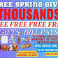 HUGE FREE SPRING GIVEAWAY - FREE EVENT- OPEN TO THE PUBLIC
