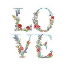 Here on needle 'n thread, you'll find a whole slew of free hand embroidery patterns for your own personal each letter in each alphabet in favorite monograms has been carefully traced into a clean line. Love Alphabet Abc Flower Letter Monogram Font Heart Wedding Etsy Monogram Letters Monogram Fonts Lettering