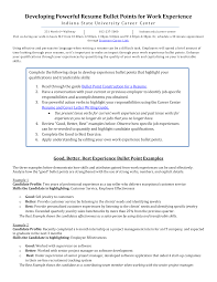 developing powerful resume bullet