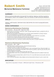 Resumes, executive resumes, cover letters Mechanical Maintenance Technician Resume Samples Qwikresume