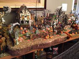 Maybe you would like to learn more about one of these? Pin By Jenny Berry On Village Ideas Halloween Village Display Halloween Displays Halloween Decorations