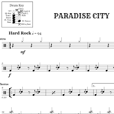 Guitar, guitar pro, bass, drum tabs and chords with online tab player. Paradise City Guns N Roses Drum Sheet Music Onlinedrummer Com