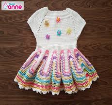 Yakadan Baslamali Bebek Elbisesi Yapimi Videolu Anlatim Bebek Elbisesi Bebek Baby Knitting Patterns