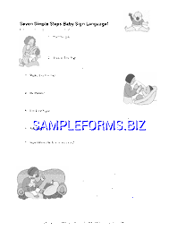 Baby Sign Language Chart Templates Samples Forms