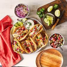 Fish tacos with cucumber salsa. Fish Tacos With Strawberry Cucumber Salsa California Strawberry Commission