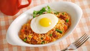This Is An Adaptation Of Japanese Omu Raisu Omelet Rice A Hundred Twenty Years Old Classic Japanized Dish Rice Cooker Recipes Wine Recipes Asian Recipes