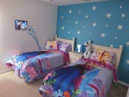Top it off with sheets, comforters, and throws that keep their friends elsa and anna close by. Frozen Bedroom Accent Wall Frozen Bedroom Twin Girl Bedrooms Frozen Girls Bedroom