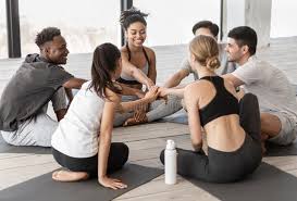 Yoga community and class setting
