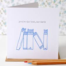 A cooper's gift card with this custom teacher greeting card makes a great teacher appreciation day gift! Personalised Books Thank You Teacher Card By The Green Gables Notonthehighstreet Com