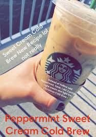 Sweet Cream Cold Brew Starbucks Coffee Drinks Iced Starbucks Drinks Starbucks Drinks Recipes