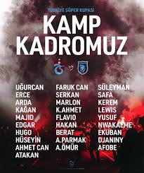 Trabzonspor tff süper kupa'da ikinci, medipol başakşehir ise ilk kez mücadele edecek. Trabzonspor Un Super Kupa Kadrosu Aciklandi