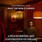 FILM SCREENING + TALK: What The Whale Carries...