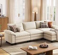 Amazon.com: LINSY HOME 123'' Modular Sectional Sofa Beige ...
