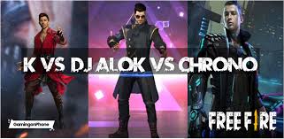 Bug de free fire para comprar alok con oro 2020. K Vs Dj Alok Vs Chrono In Free Fire Who Can Be The Best Choice In The Game